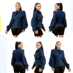Load image into Gallery viewer, Chambray Bow Blouse
