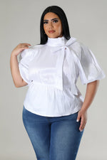 Load image into Gallery viewer, Solid Goddess Peplum Blouse
