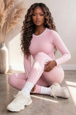 Load image into Gallery viewer, Seamless Side Stripe Top &amp; Leggings Top
