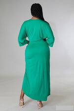 Load image into Gallery viewer, Green with Envy Wrap Dress

