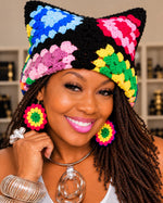 Load image into Gallery viewer, Crochet Kitten Ears Beanie
