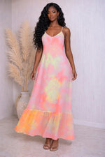 Load image into Gallery viewer, TIE DYE SPAGHETTI STRAP MAXI DRESS
