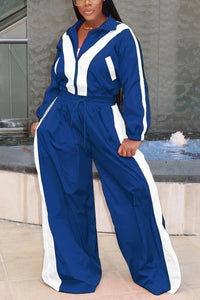 Wide Leg Side Stripe Pants