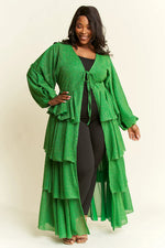 Load image into Gallery viewer, Tiered Tie-Front Duster
