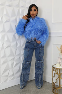 Faux Shaggy Fur Jacket