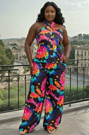 Criss Cross Goddess Palazzo Set