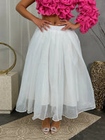 Load image into Gallery viewer, ORGANZA MIDI OVERLAY SKIRT
