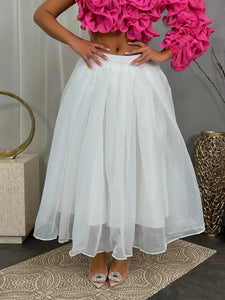 ORGANZA MIDI OVERLAY SKIRT