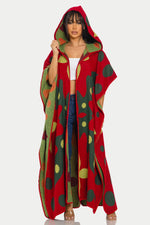 Load image into Gallery viewer, Red Hooded Kimono
