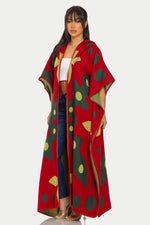 Load image into Gallery viewer, Red Hooded Kimono
