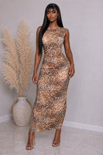 Load image into Gallery viewer, Leopard Ruching Dress
