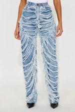 Load image into Gallery viewer, Fashion Fringe Layered Jeans

