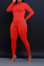 Load image into Gallery viewer, Mock Neck Top &amp; Leggings Set (Plus)
