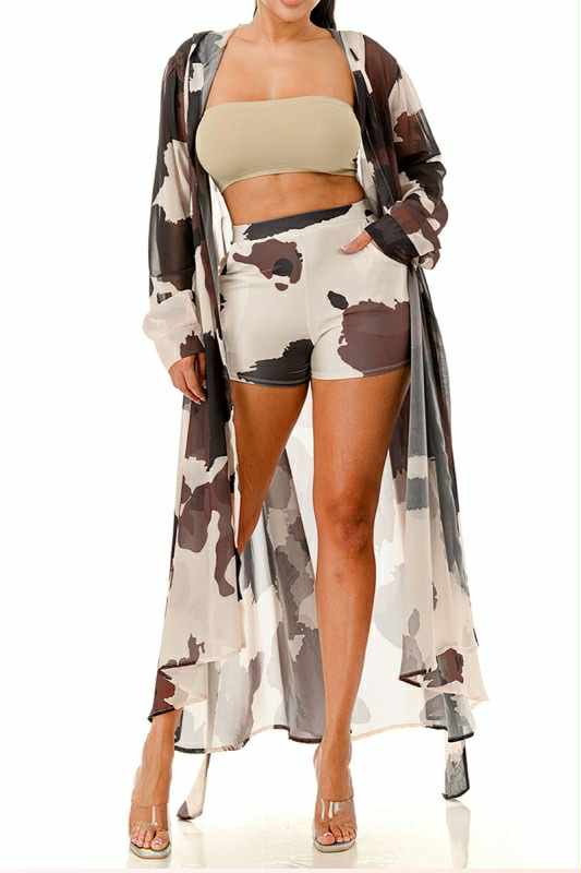 Kimono with Shorts Set