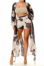 Load image into Gallery viewer, Kimono with Shorts Set
