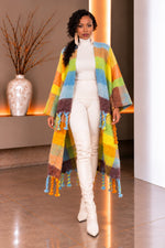 Load image into Gallery viewer, Sherbet Chess Kimono
