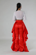 Load image into Gallery viewer, Red Ruffle Palazzos
