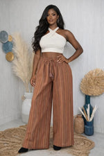 Load image into Gallery viewer, Striped Pompons Drawstring Pants
