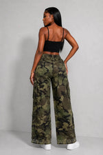 Load image into Gallery viewer, ALL OVER RHINETONE PEARL CAMO PANTS
