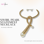 Load image into Gallery viewer, Swirl Pearl Statement Necklace
