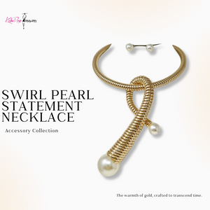 Swirl Pearl Statement Necklace