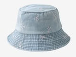 Load image into Gallery viewer, Bow Pink Denim Bucket Hat
