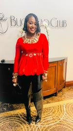 Load image into Gallery viewer, Peplum Bubble Top
