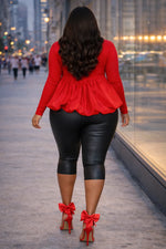 Load image into Gallery viewer, Peplum Bubble Top
