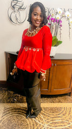 Load image into Gallery viewer, Peplum Bubble Top
