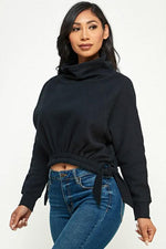 Load image into Gallery viewer, High Neck Tie Sweatshirt
