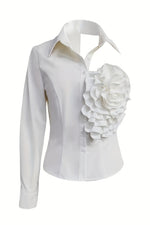 Load image into Gallery viewer, Ruffled Cutout Popplin Blouse
