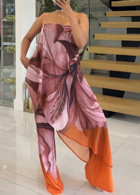 Flower Power Asymmetrical Jumpsuit