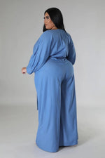 Load image into Gallery viewer, V NECK LOOSE JUMPSUIT W/BELT
