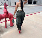 Load image into Gallery viewer, TAPESTRY POCKET WASHED DENIM PANTS

