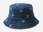 Load image into Gallery viewer, Bow Pink Denim Bucket Hat
