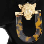 Load image into Gallery viewer, FASHION TIGER HEAD STATEMENT EARRINGS
