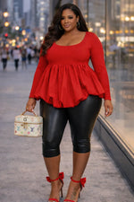 Load image into Gallery viewer, Peplum Bubble Top
