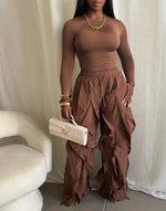 Load image into Gallery viewer, RUFFLE DRAWSTRING JOGGER PANTS
