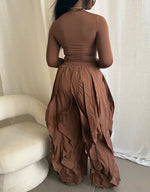 Load image into Gallery viewer, RUFFLE DRAWSTRING JOGGER PANTS
