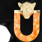 Load image into Gallery viewer, FASHION TIGER HEAD STATEMENT EARRINGS
