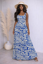 Load image into Gallery viewer, Blue Print Maxi Dress

