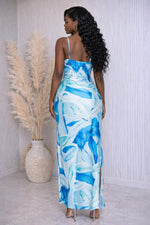 Load image into Gallery viewer, Print Cowl Neck Cami Silk Dress
