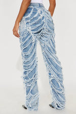 Load image into Gallery viewer, Fashion Fringe Layered Jeans
