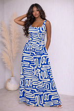 Load image into Gallery viewer, Blue Print Maxi Dress
