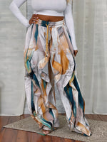 Load image into Gallery viewer, Printed Ruffle Drawstring Jogger
