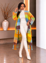 Load image into Gallery viewer, Sherbet Chess Kimono
