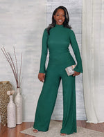 Load image into Gallery viewer, Ribbed Mock Neck 2pc Set
