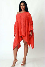 Load image into Gallery viewer, Asymmetrical Power Distressed Top Color Orange
