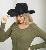 Load image into Gallery viewer, Audrey Sequin Cowboy Hat
