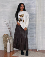 Load image into Gallery viewer, Faux Leather Pleated Long Skirt
